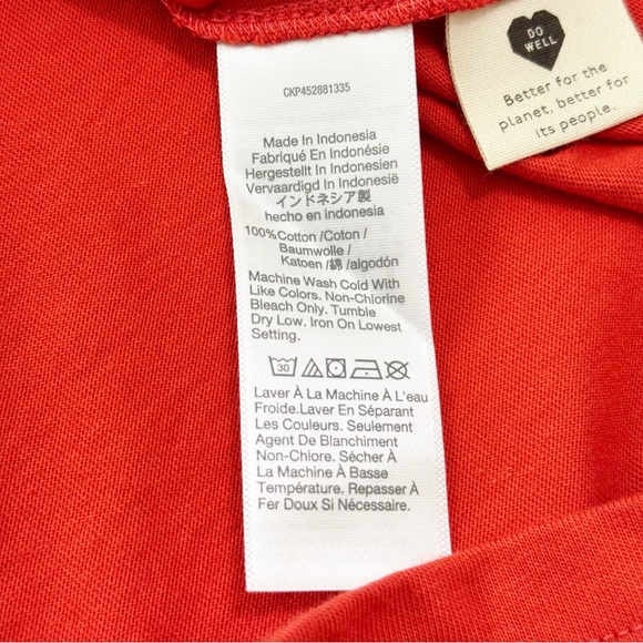 Madewell Tee Dress Orange Red NWT Small - Picture 5 of 10